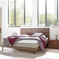 Letto matrimoniale moderno King Size, Noce scuro