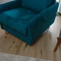 Poltrona singola verde petrolio