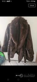 pelliccia sintetica  con cintura 