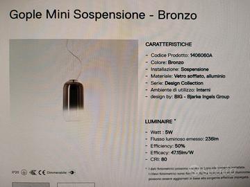 lampada Artemide Gople mini 