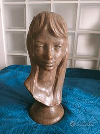  Busto in terracotta vintage anni 50'i