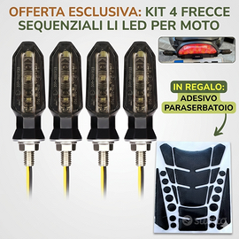 Kit 4 Frecce a LED – Alta Luminosità per Moto