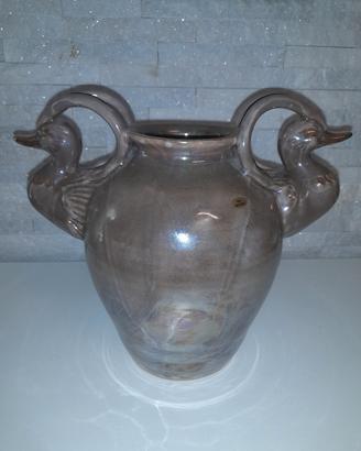 Vaso in ceramica e oro zecchino