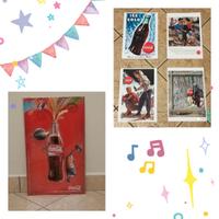 1 Quadro in metallo Coca Cola+4 Stampe in carta go