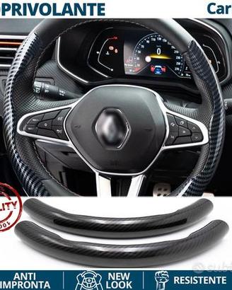 COPRIVOLANTE per RENAULT in FIBRA CARBONIO Nero