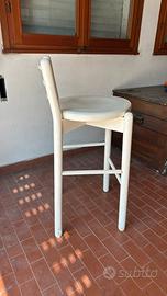 Sgabello legno 2pz bianco