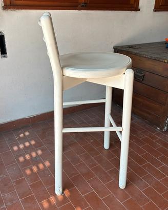 Sgabello legno 2pz bianco