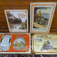 4 Insegne in latta a rilievo HARLEY-DAVDSON 1995