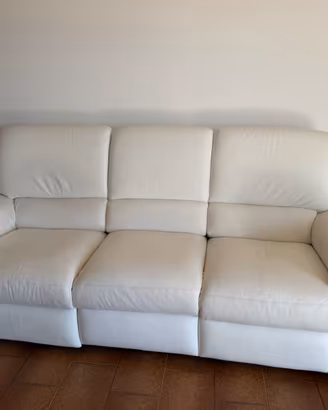 Divano vera pelle Chateaux d'ax con chaise longue