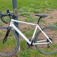 Bici da corsa Triban EDR EASY VAN RYSEL bianca