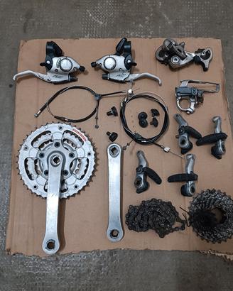 gruppo completo Shimano 3x8v retro vintage 