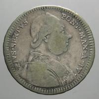 PIO VI DOPPIO GIULIO 1777 QUINTO DI SCUDO