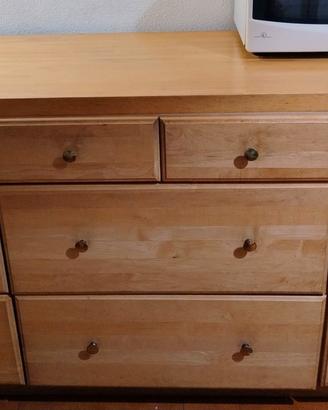 Credenza, colonna e pensile da cucina