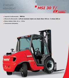 Manitou fuoristrada targato 30q.li-2 ruote motrici