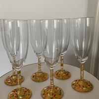 Bicchieri in vetro decorati