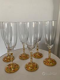 Bicchieri in vetro decorati