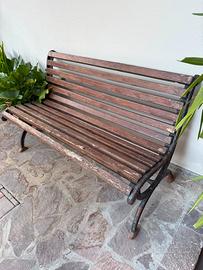 Panchina ghisa e legno