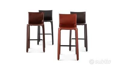 Sgabello Cab410 in cuoio Bulgaro di Cassina