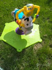 Zebra cavalcabile saltella e gira Fisher price 