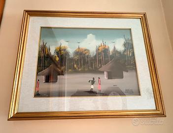 Quadro con cornice oro