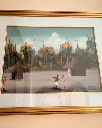 Quadro con cornice oro