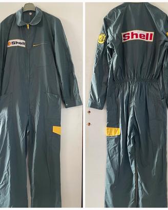 Tuta meccanico vintage Shell in tela leggera Nuova