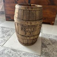 Botte in legno originale becker bier