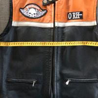Gilet biker in pelle taglia 52