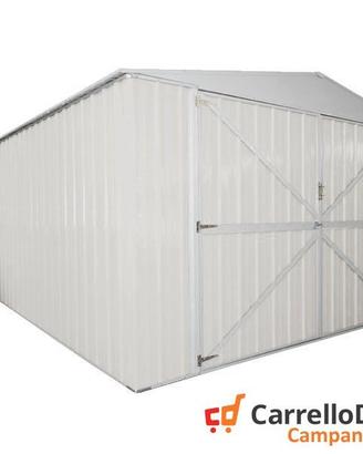 Box acciaio garage auto lamiera 360x600 bianco