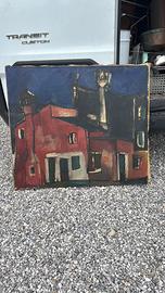 Quadro angelo giannelli casa rossa caorle firma