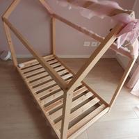 letto Montessori in legno abete con materasso 