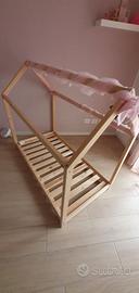 letto Montessori in legno abete con materasso 