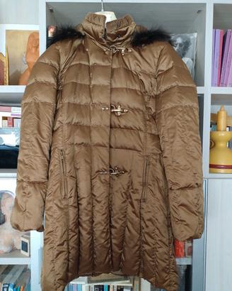 cappotto imbottito piuma d'oca con vepelliccia Fay
