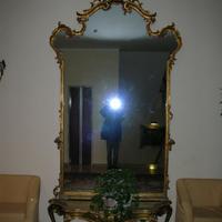 Grande specchiera con consolina