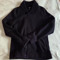 Felpa Nera H&M con Zip Laterale - Taglia S 