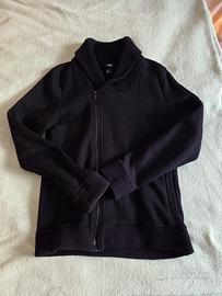 Felpa Nera H&M con Zip Laterale - Taglia S 