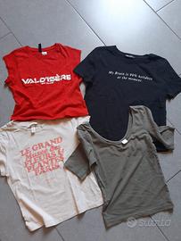 4 Maglie mezza manica XS-XXS