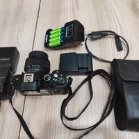 Sony a7 28-60, flash 2 batterie e accessori