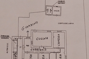 147 mq. al piano terra più 350 mq. Di giardino