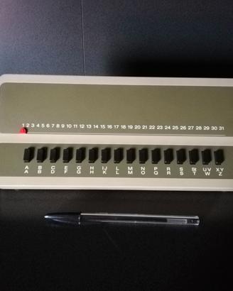 rubrica automatica, in plastica, modernariato '70