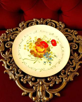 antico piatto vassoio, meraviglioso trionfo rose