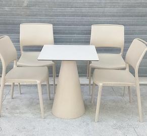 4 sedie e tavolo Design  PEDRALI 