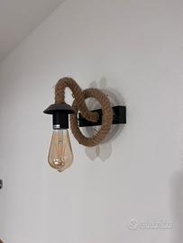 Lampade applique da parete in corda