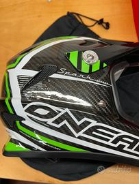 Casco enduro integrale MTB O’Neal nero verde