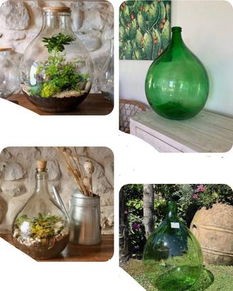 Damigiane in vetro per decorazioni da 54lt