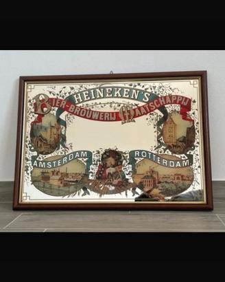 Specchio insegna Heineken vintage 65 x 45 cm