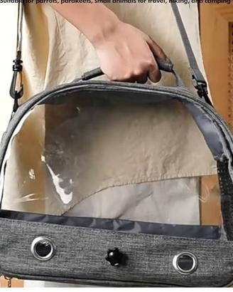 Trasportino e pettorina per calopsite