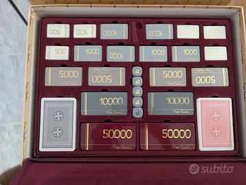 Pierre Cardin gioco carte poker Fiches set