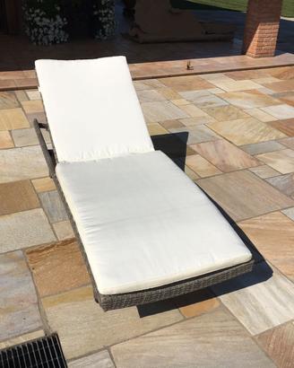Lettino prendisole in rattan Arredo giardino Udine