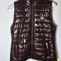 Gilet Moncler originale marrone lucido M